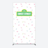Lofaris Colorful Candy Sweet Street Birthday Rectangle Backdrop